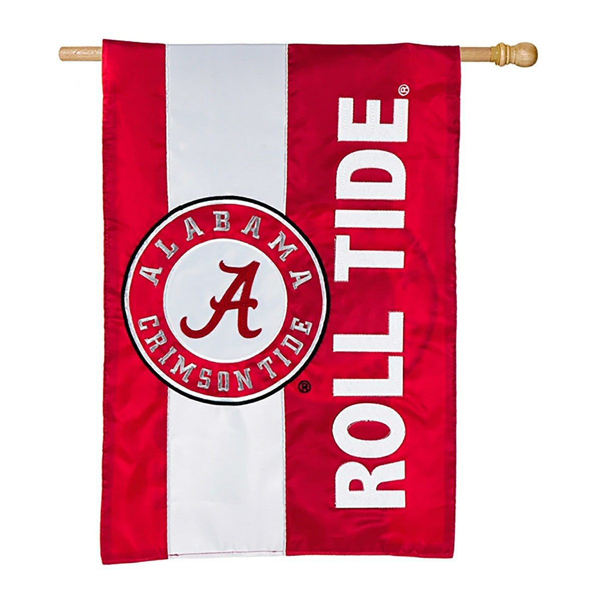 Double-Sided Embellished NCAA College Team Pride Applique House Flag,