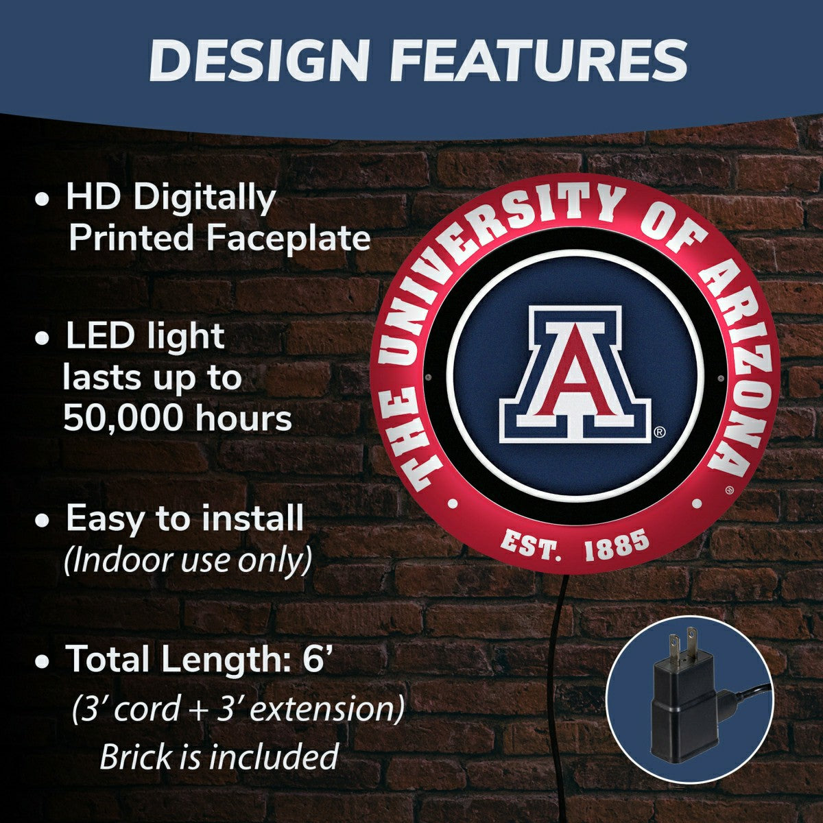 University of Arizona, Metal Lite, Round