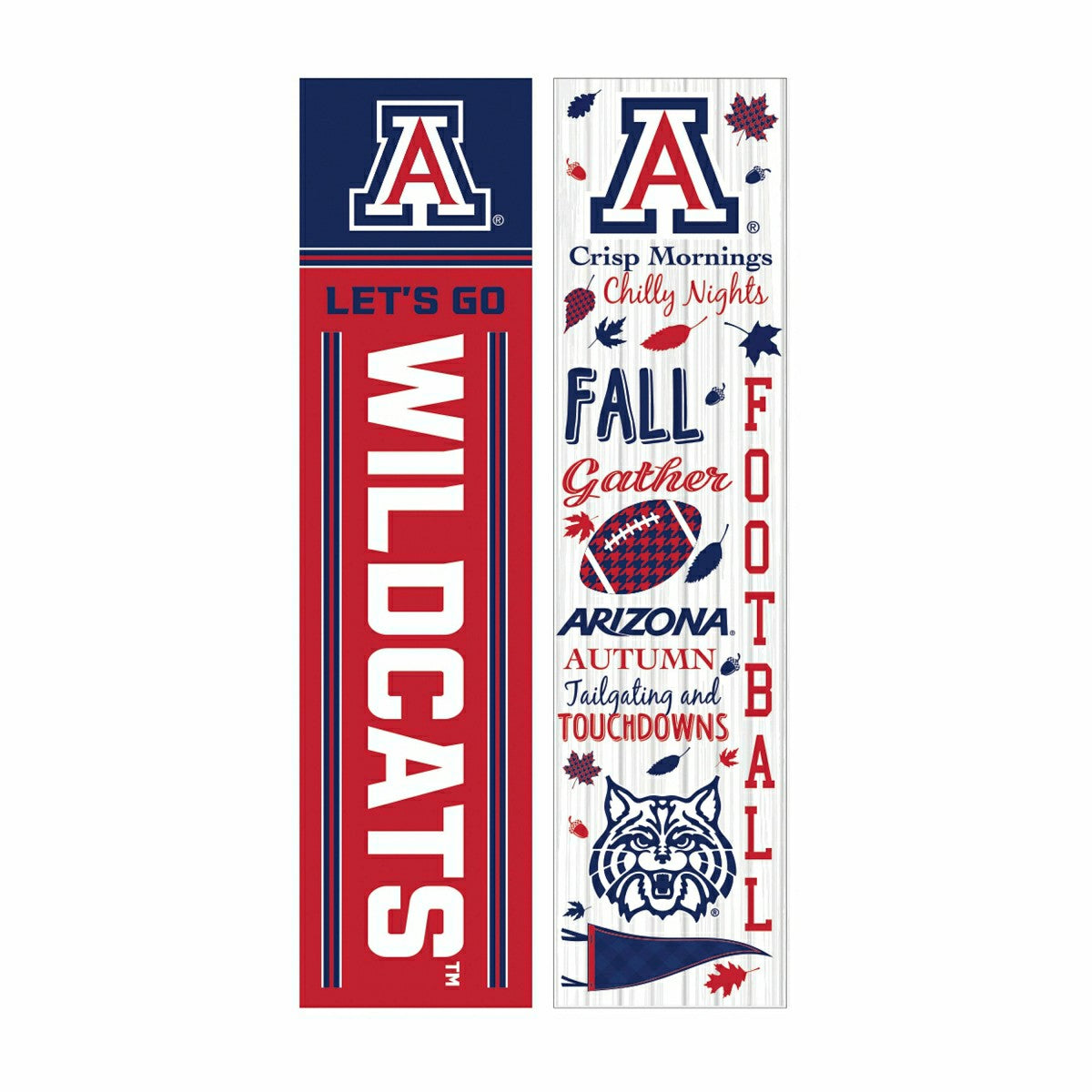 University of Arizona 46" Double Sided Leaner, Fall Seasonal