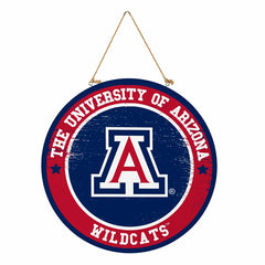 University of Arizona Round Door Décor with Hanging Rope, 18x18