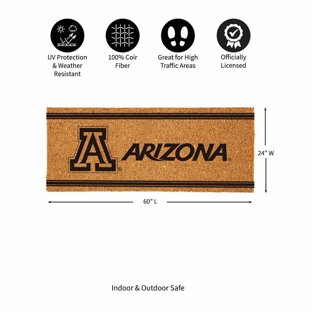 University of Arizona Extra Large One Color Coir Mat, 60"x24"