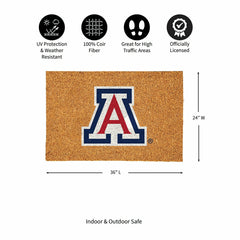 University of Arizona Large Full Color Coir Mat, 36"x24"