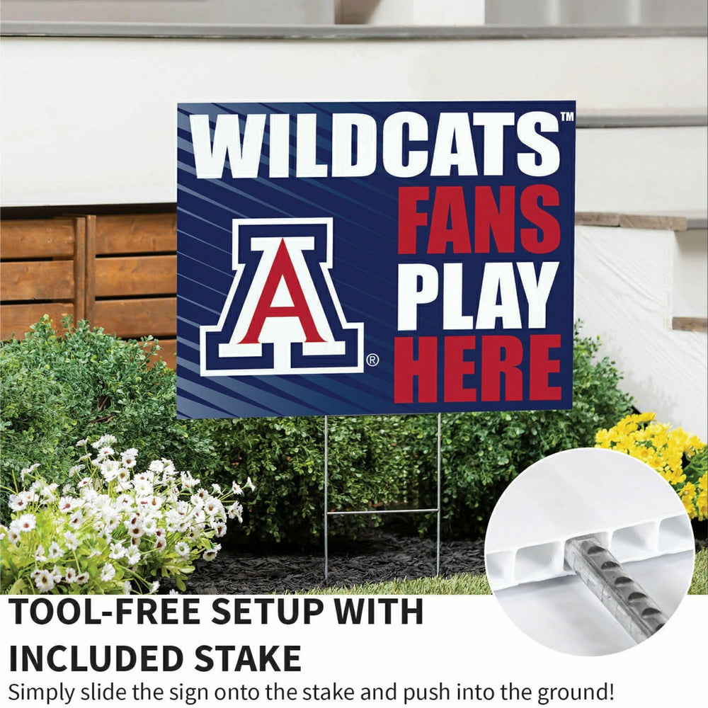University of Arizona Coroplast Yard Sign "Fans Play Here"