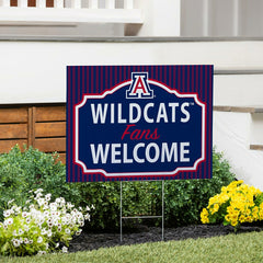 University of Arizona Coroplast Yard Sign, "Fans Welcome"