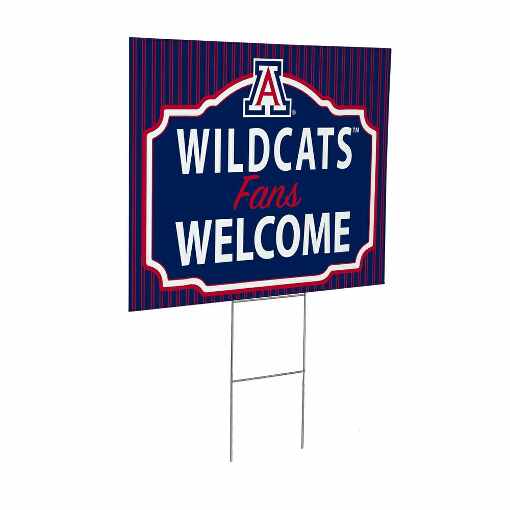 University of Arizona Coroplast Yard Sign, "Fans Welcome"