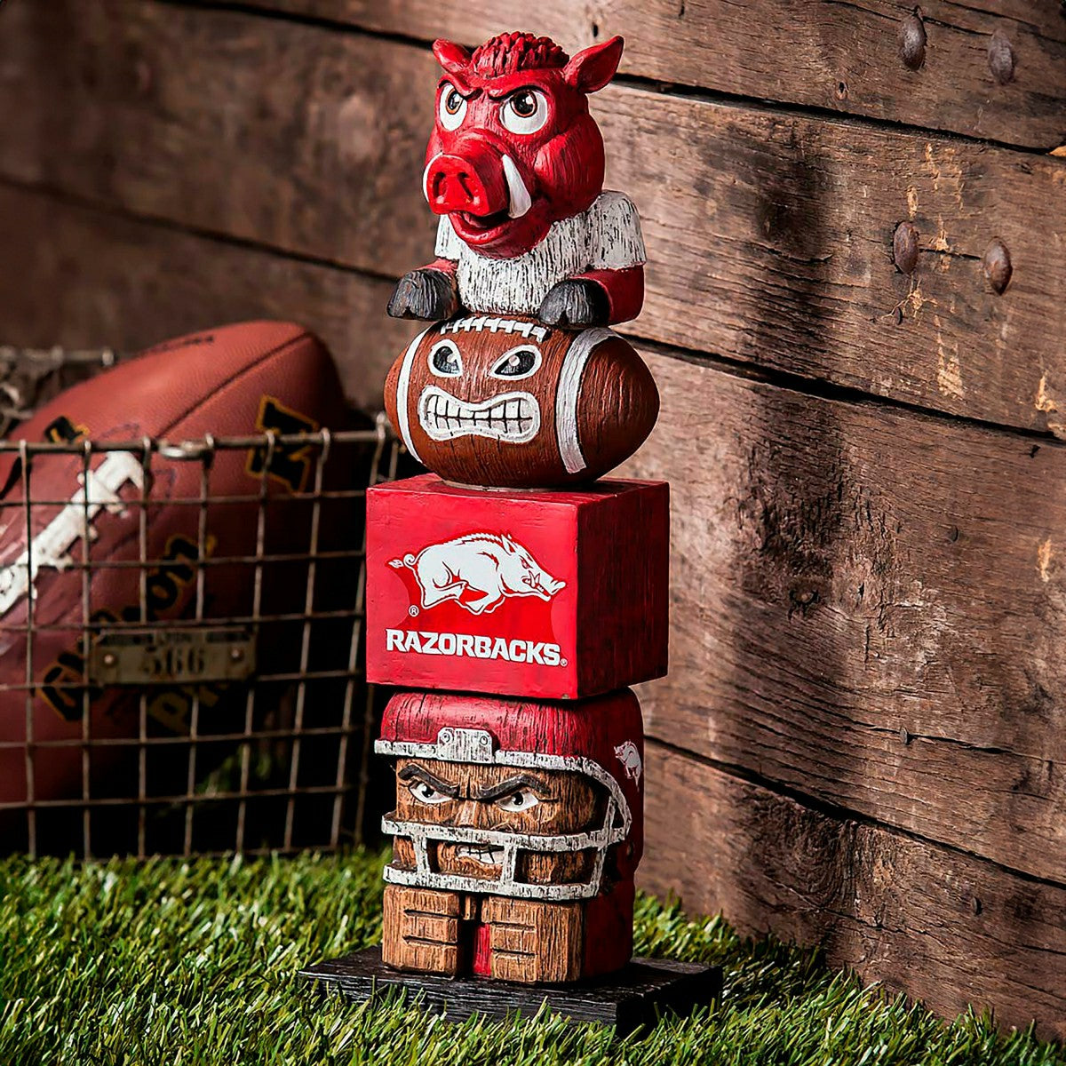 Arkansas Razorbacks Tiki Team Totem Garden Statue