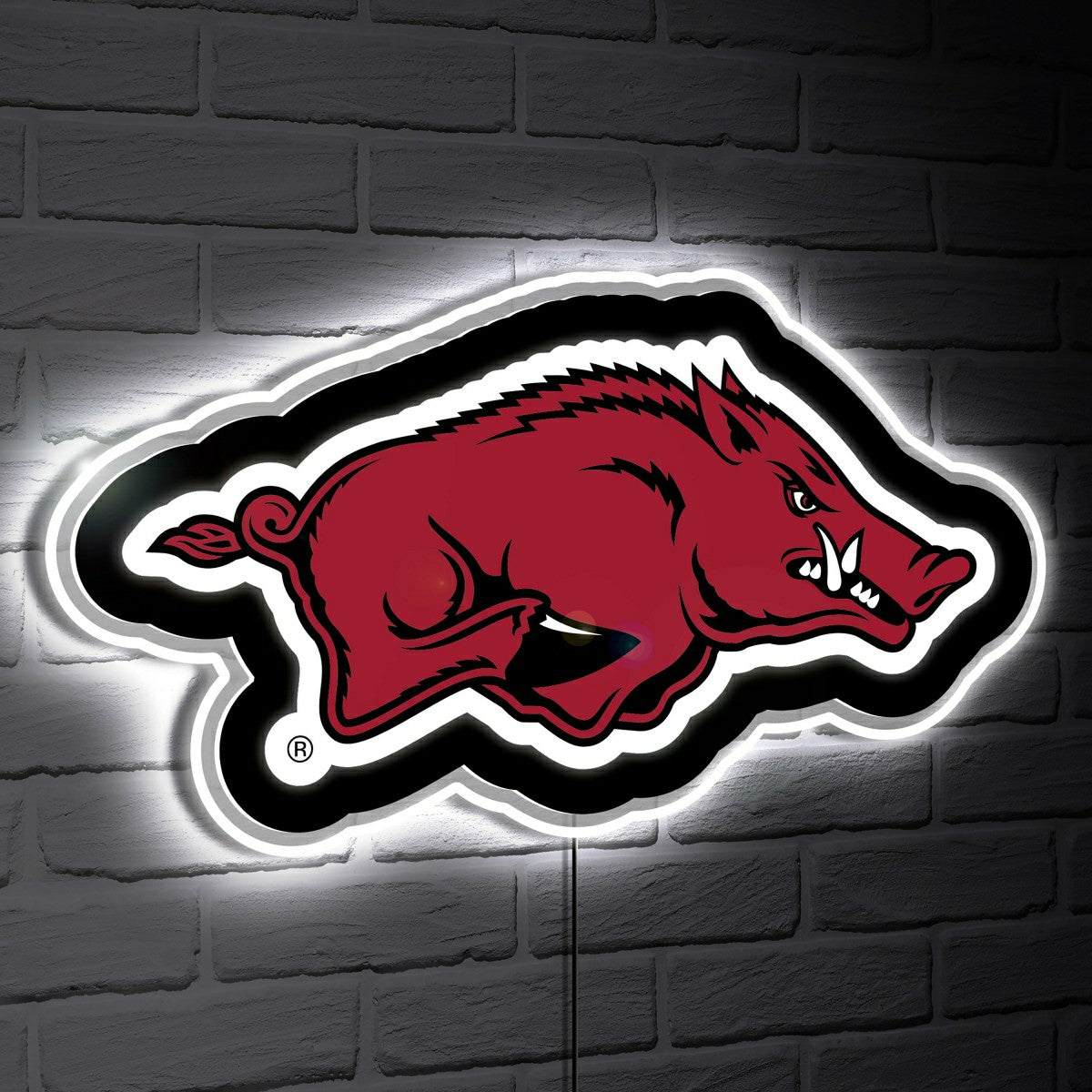 LED Wall Decor, Glazelite, College Mascot, University of Arkansas