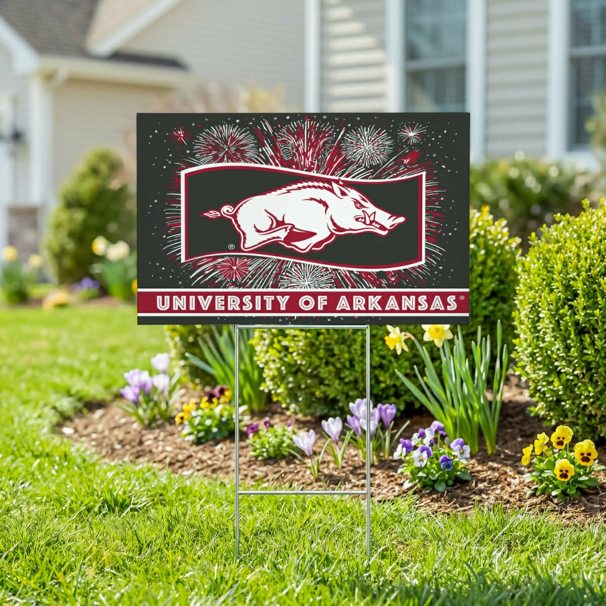 University of Arkansas Yard Sign, Patriotic