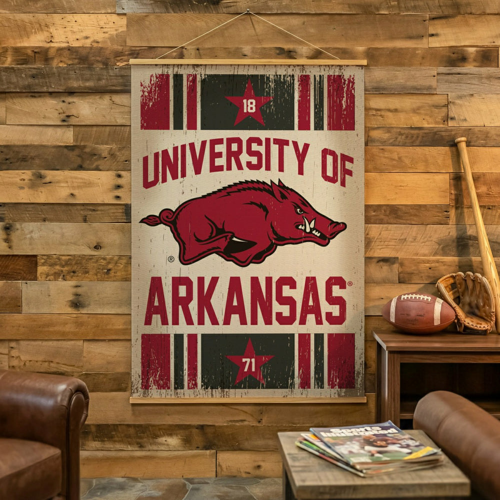 University of Arkansas, Canvas Wall Tapestry, Large, 54x36