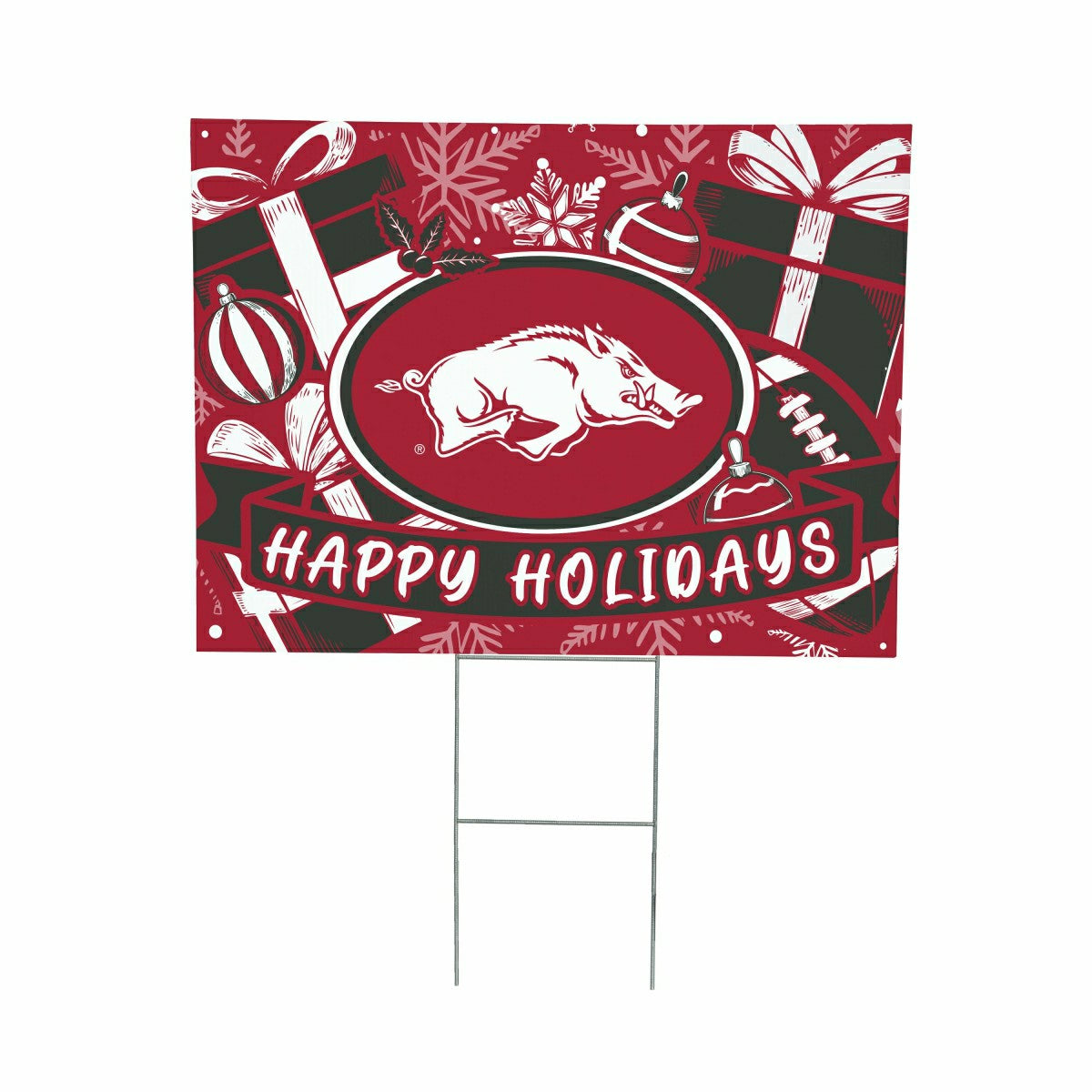 University of Arkansas Yard Sign, Holiday