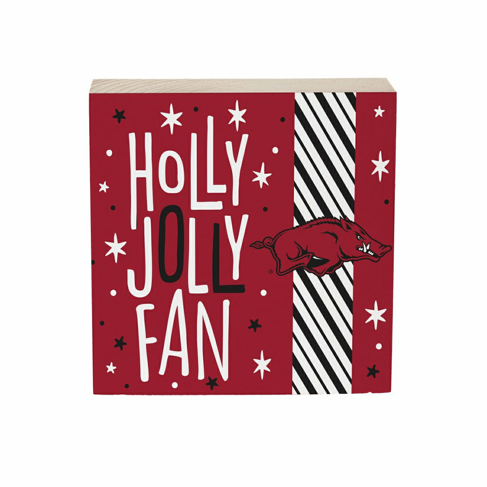University of Arkansas Block, Holiday, 6x6