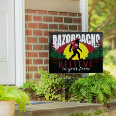 University of Arkansas Yard Sign, Bigfoot