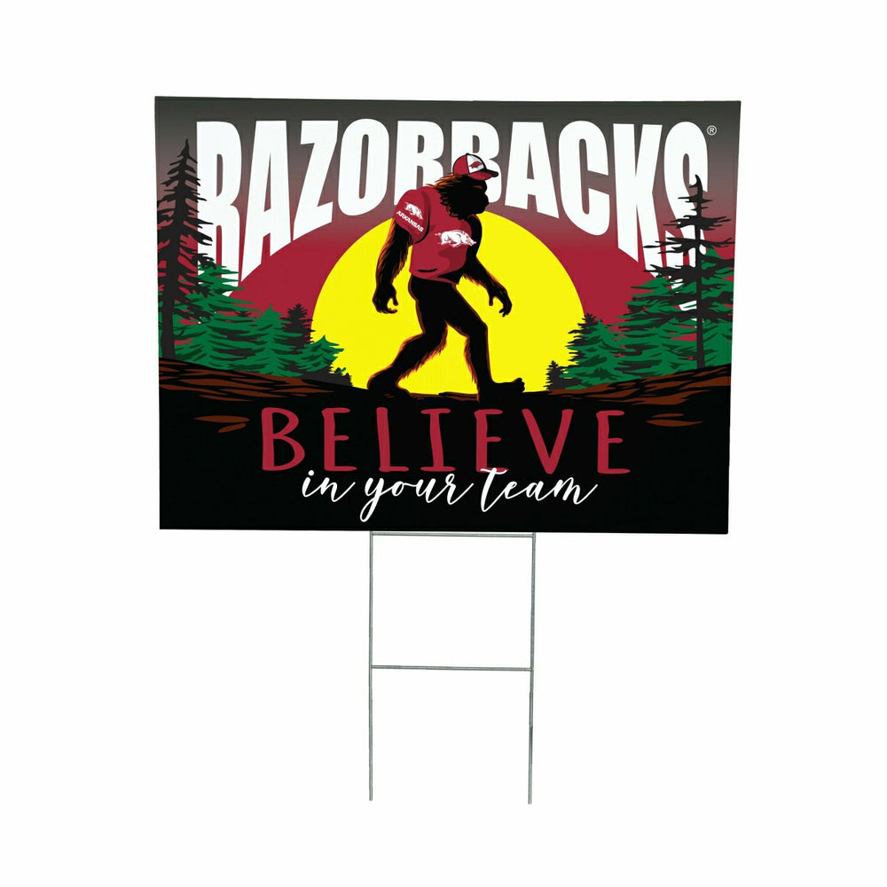 University of Arkansas Yard Sign, Bigfoot