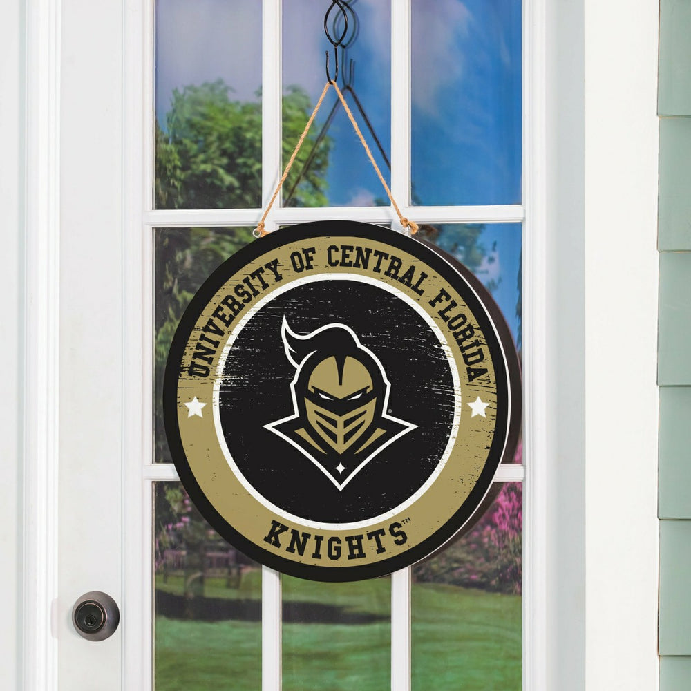 University of Central Florida Round Door Décor with Hanging Rope, 18x1