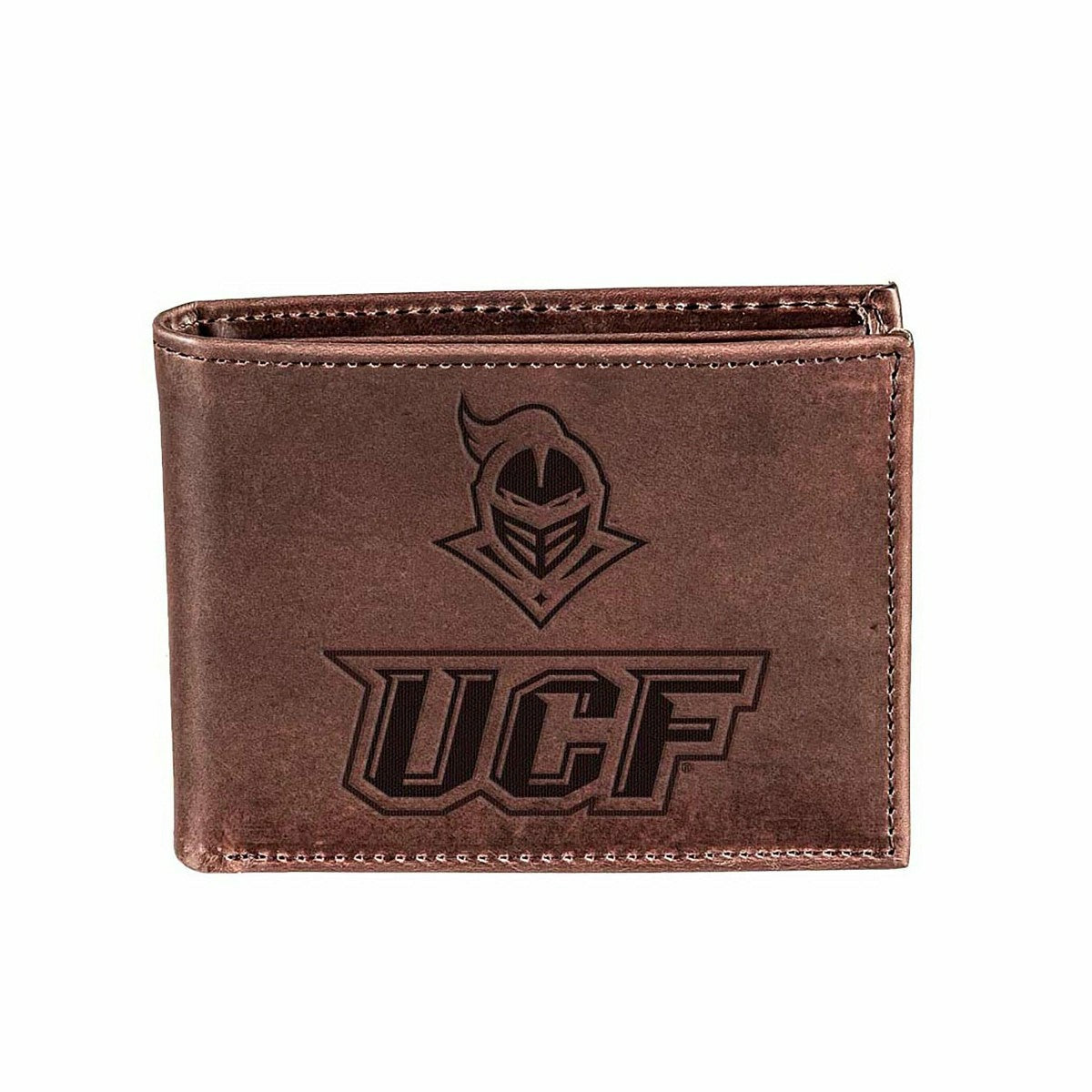 University of Central Florida, Bi-Fold Wallet, Brown, CH, 100% Genuine