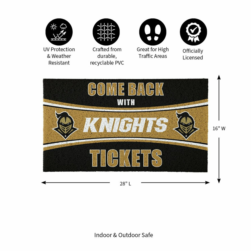 28" x 16" PVC Trapper Mat, Come Back with Tickets, University of Centr