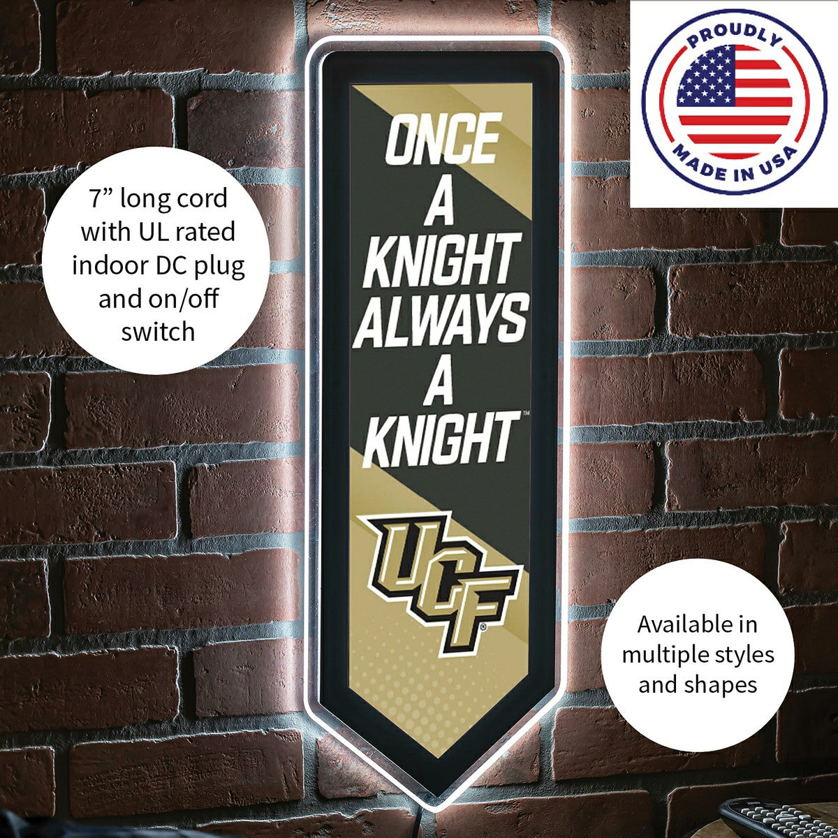 LED Wall Decor, Pennant, University of Central Florida