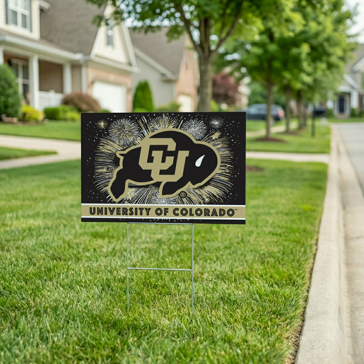 University of Colorado Yard Sign, Patriotic