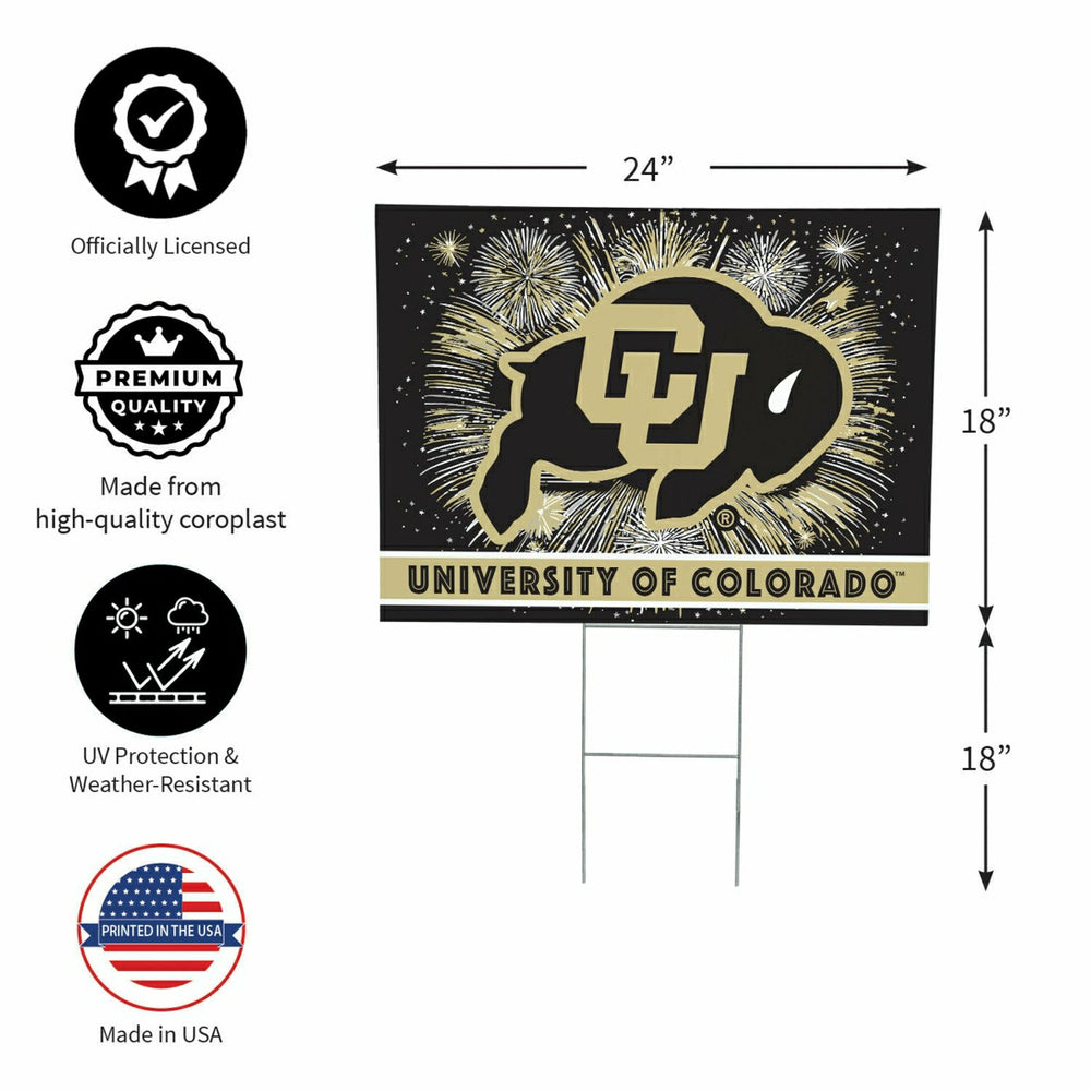 University of Colorado Yard Sign, Patriotic