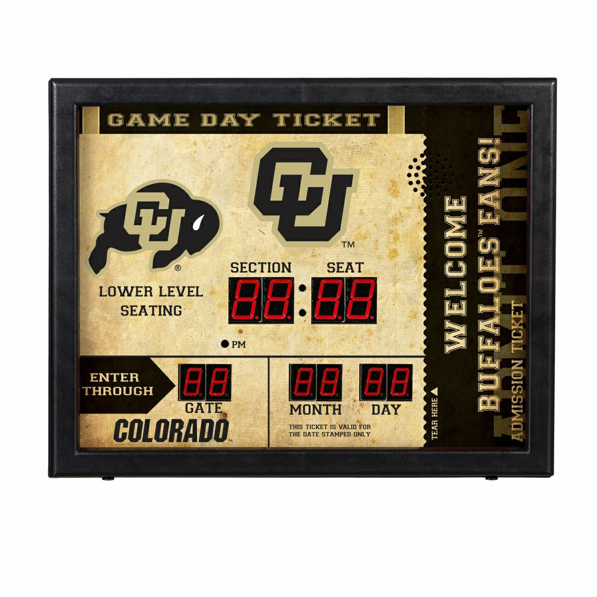 Bluetooth Scoreboard Wall Clock, University of Colorado