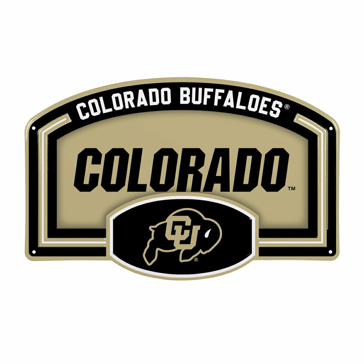 University of Colorado USA Embossed Steel Wall Sign, 11" x 17"