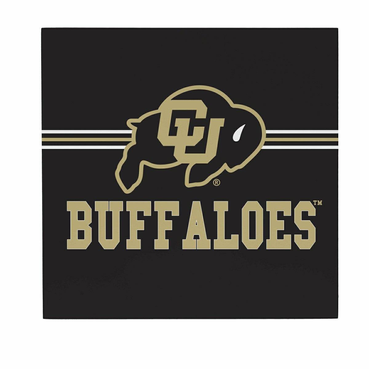 University of Colorado Wood Wall Sign, 12x12