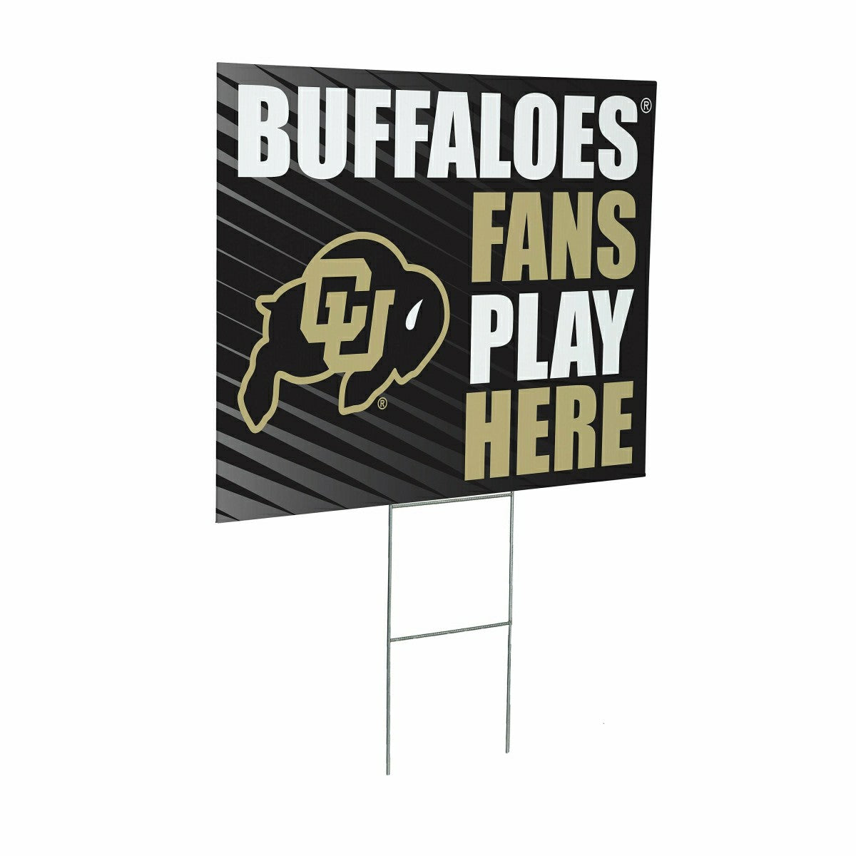 University of Colorado Coroplast Yard Sign "Fans Play Here"