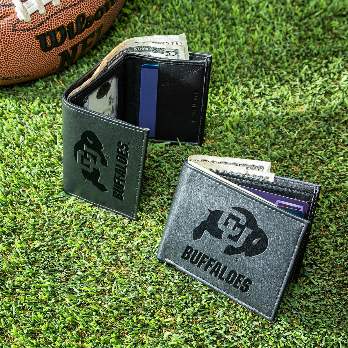 University of Colorado, Bi-Fold and Tri-Fold Wallet Gift Set, Black