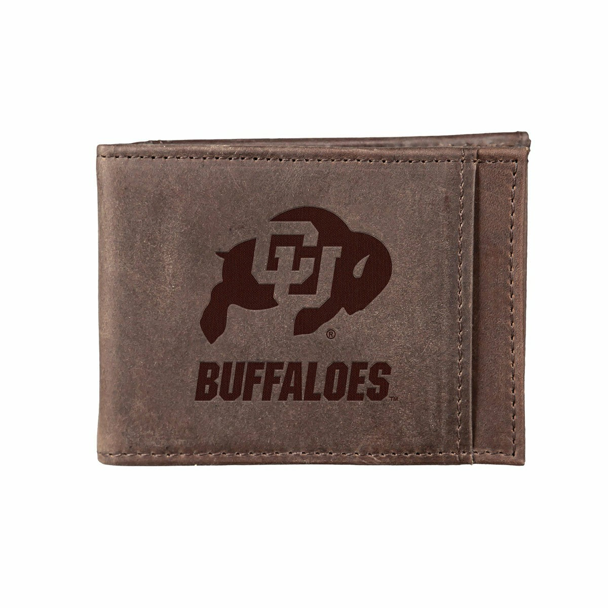 Slim Card Holder with RFID Blocking, University of Colorado, Brown