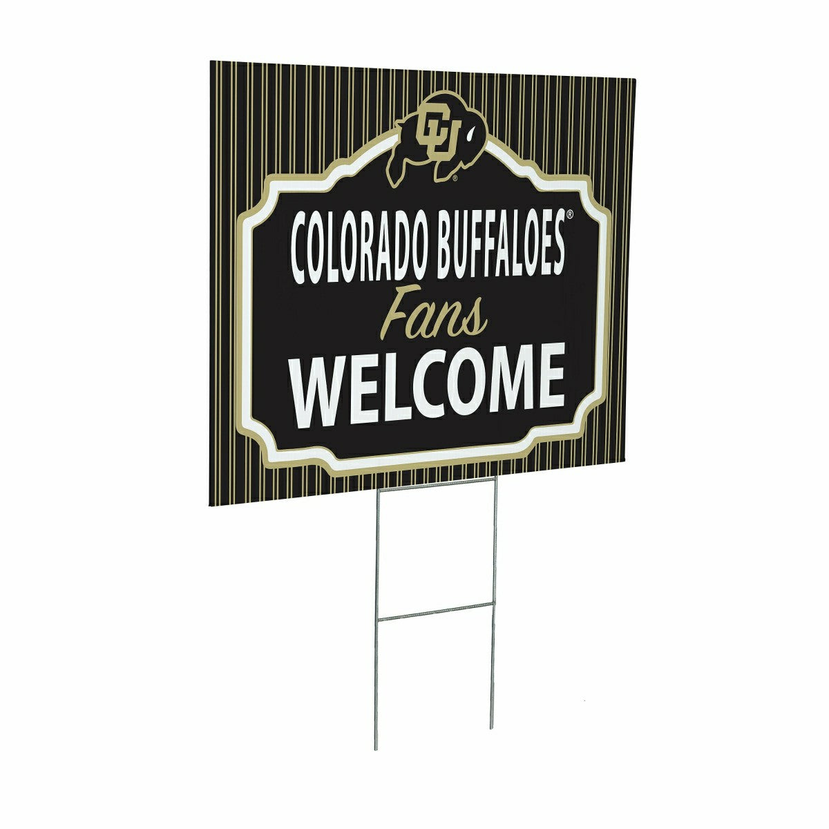 University of Colorado Coroplast Yard Sign, "Fans Welcome"
