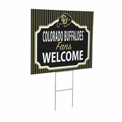University of Colorado Coroplast Yard Sign, "Fans Welcome"