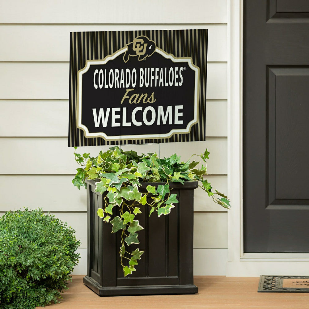 University of Colorado Coroplast Yard Sign, "Fans Welcome"