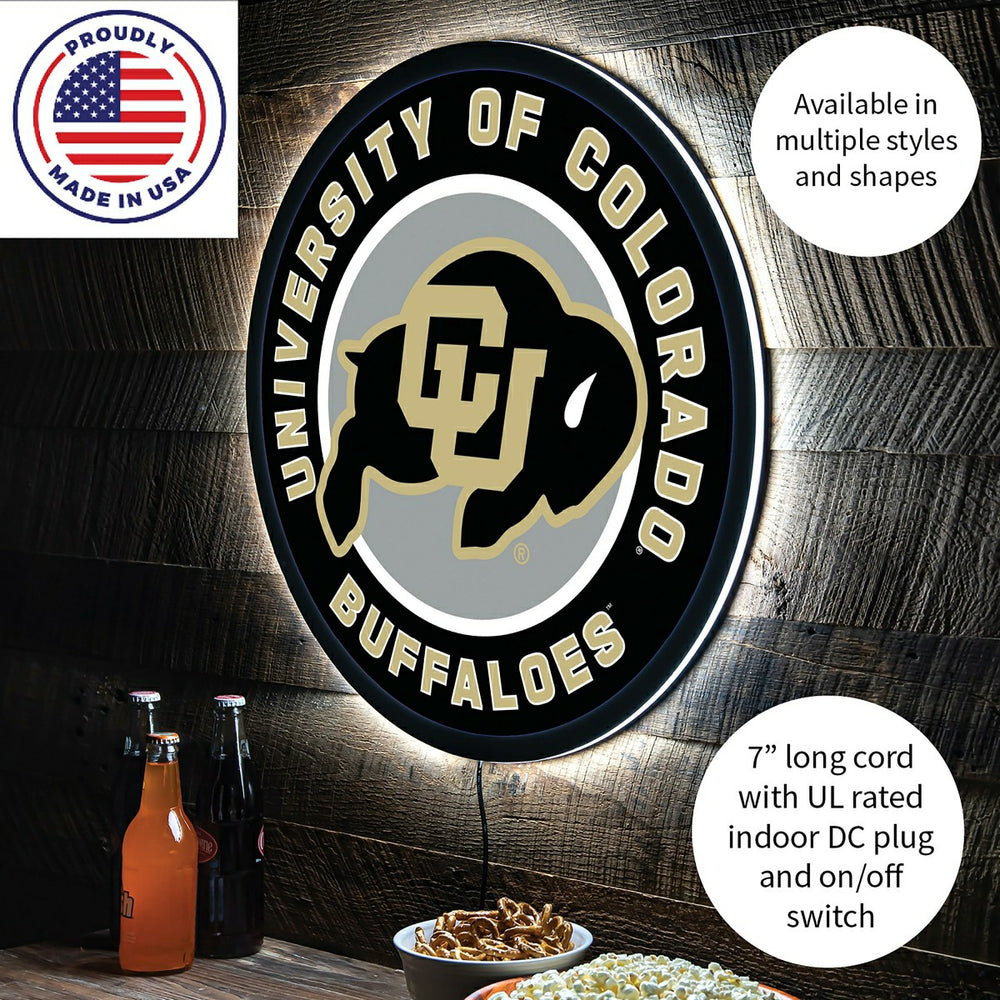 LED Wall Decor, Round, University of Colorado