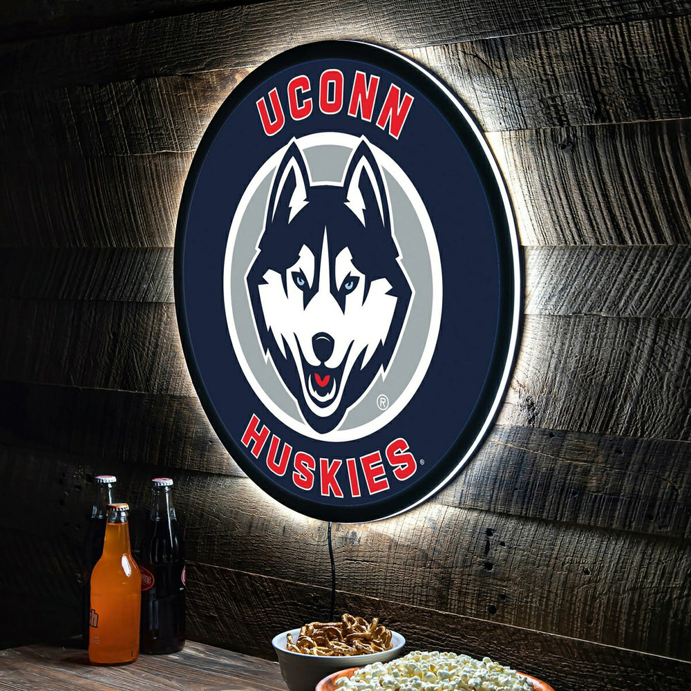University of Connecticut College Large Round Edgelite LED Decor