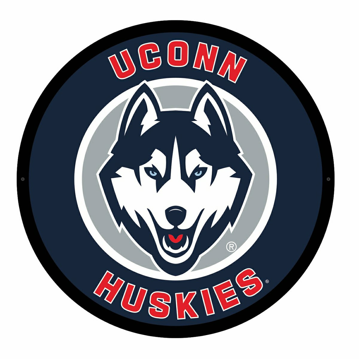 University of Connecticut College Large Round Edgelite LED Decor