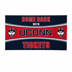 28" x 16" PVC Trapper Mat, Come Back with Tickets, Uconn
