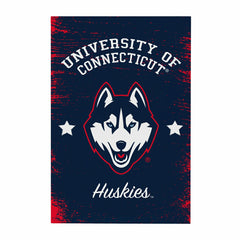 University of Connecticut Wood Wall Sign, 16x24