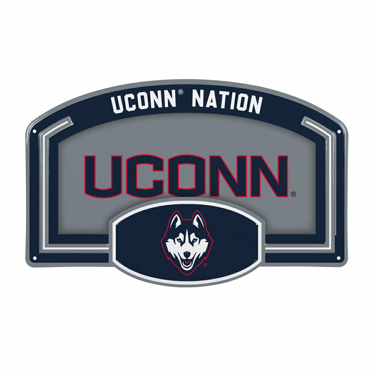 University of Connecticut USA Embossed Steel Wall Sign, 11" x 17"