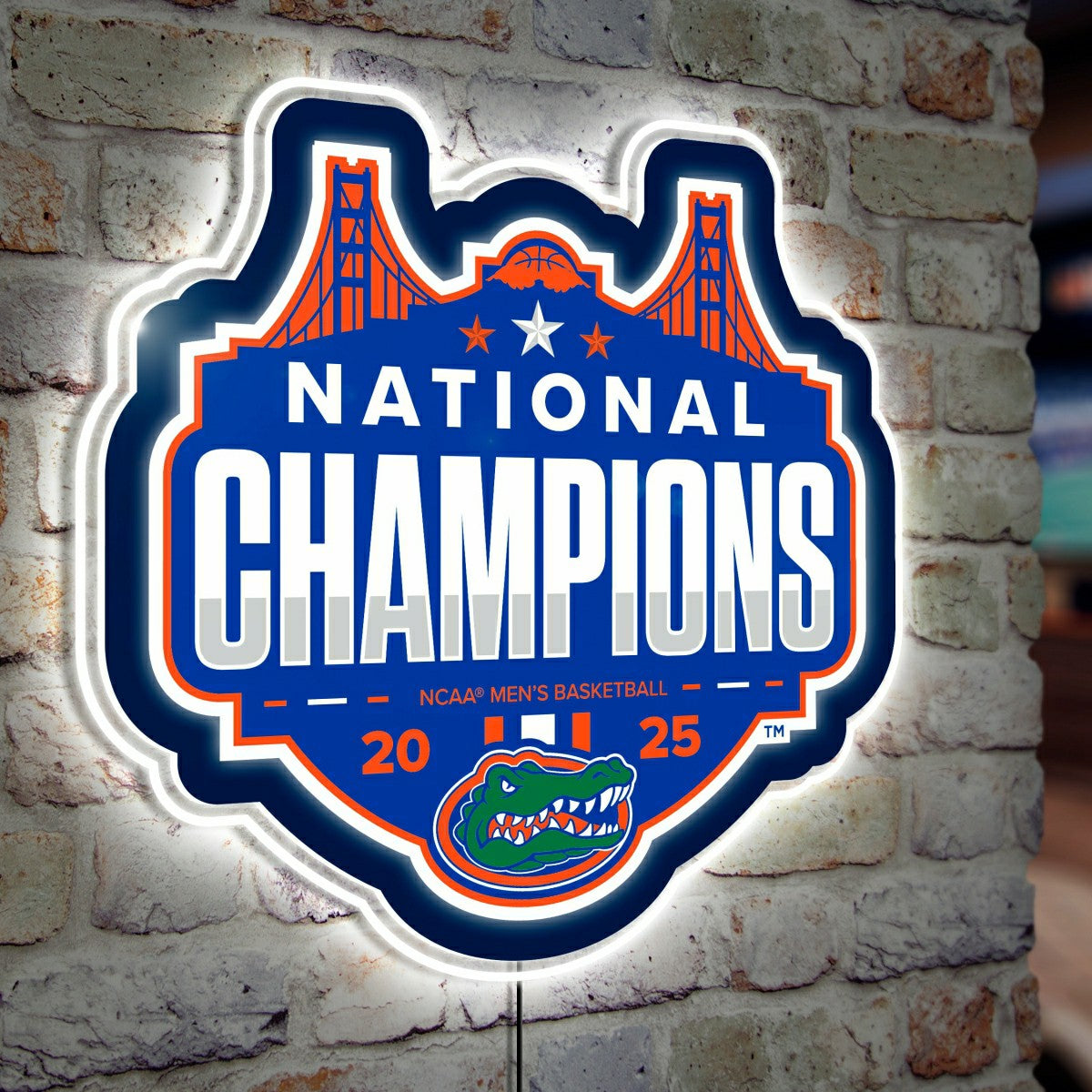 University of Florida, Mens NCAA Basketball Champions LED Wall Decor,