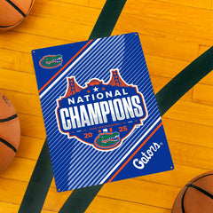 University of Florida, Mens NCAA Basketball Champions Metal Wall Sign,