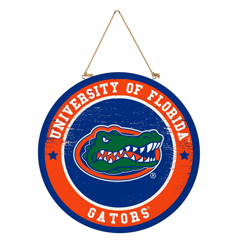 University of Florida Round Door Décor with Hanging Rope, 18x18