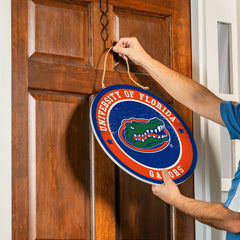 University of Florida Round Door Décor with Hanging Rope, 18x18