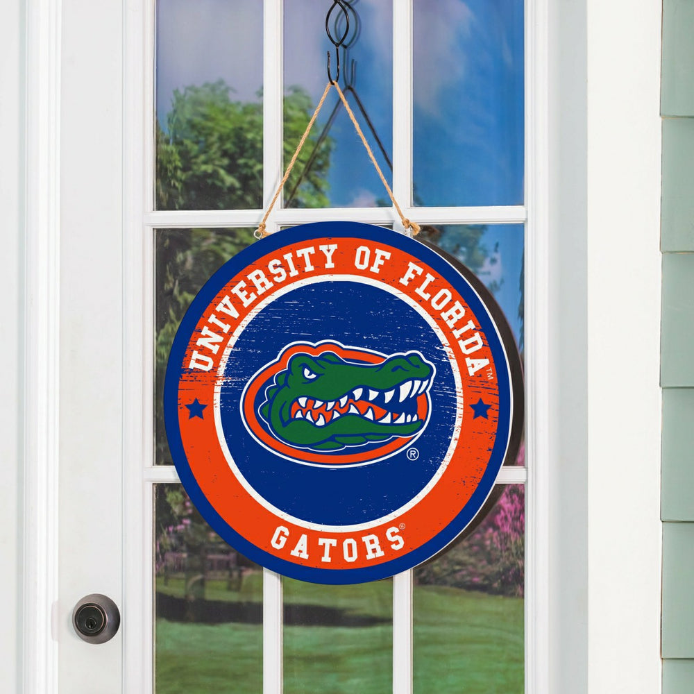 University of Florida Round Door Décor with Hanging Rope, 18x18
