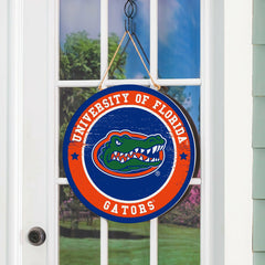 University of Florida Round Door Décor with Hanging Rope, 18x18