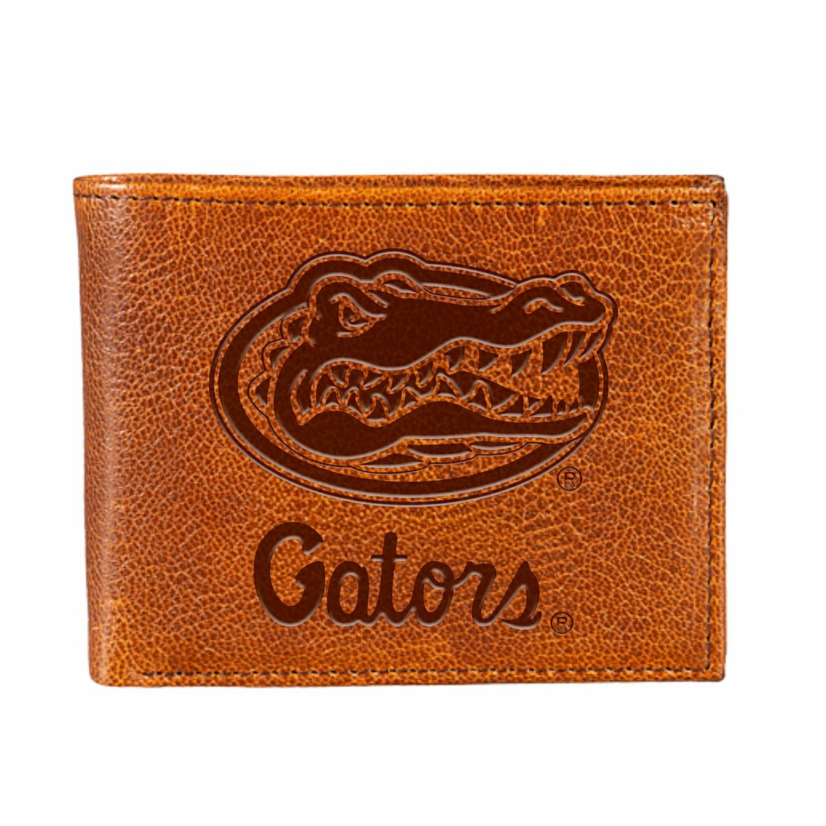 University of Florida, Embossed 100% Genuine Tumbled Leather Passcase