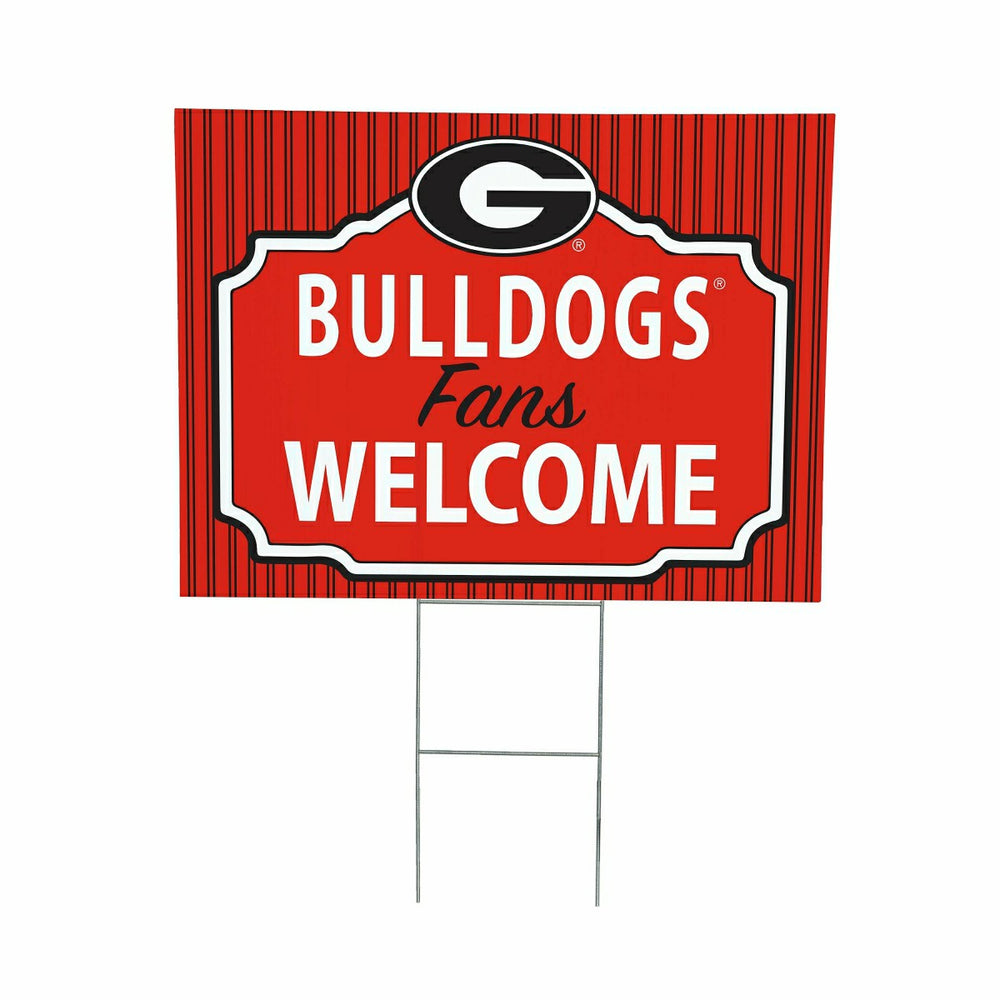 University of Georgia Coroplast Yard Sign, "Fans Welcome"