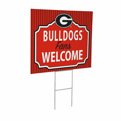 University of Georgia Coroplast Yard Sign, "Fans Welcome"