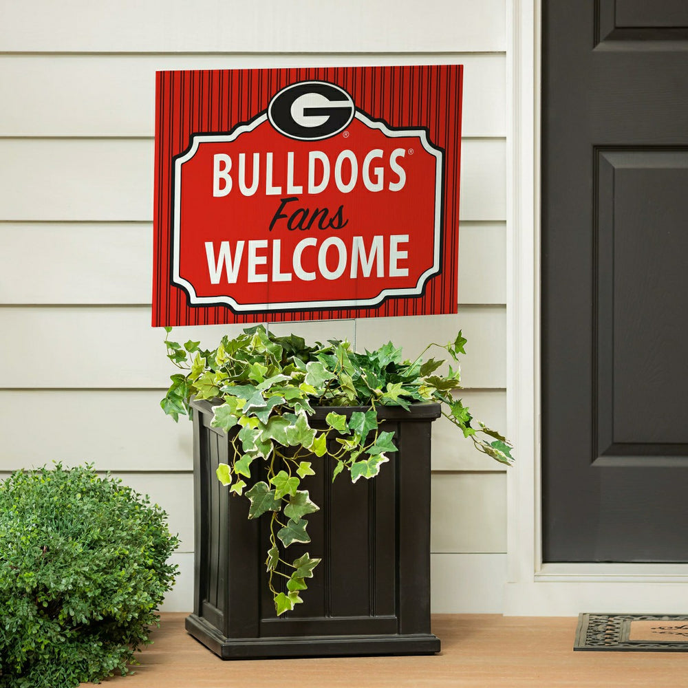 University of Georgia Coroplast Yard Sign, "Fans Welcome"