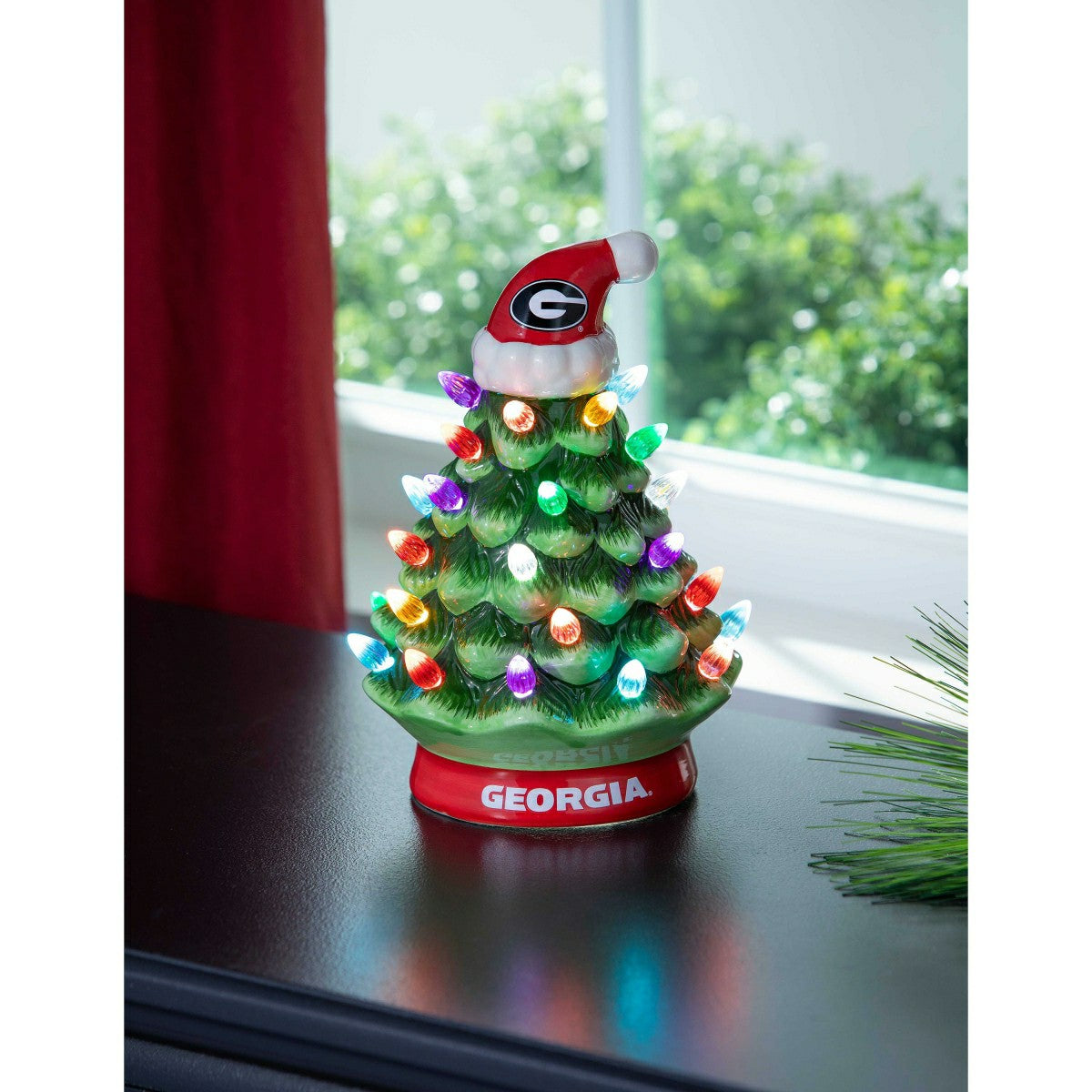 8" LED Ceramic Christmas Tree, University of Georgia