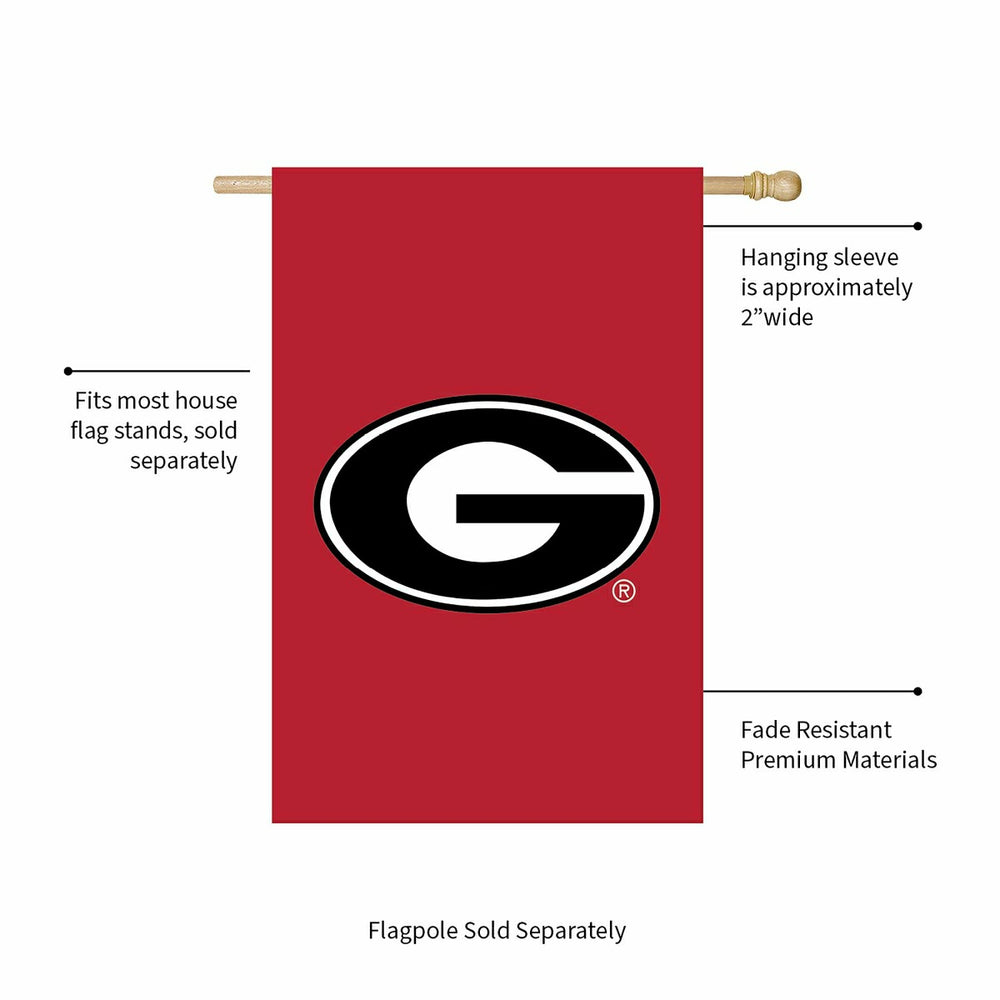 University of Georgia Applique House Flag